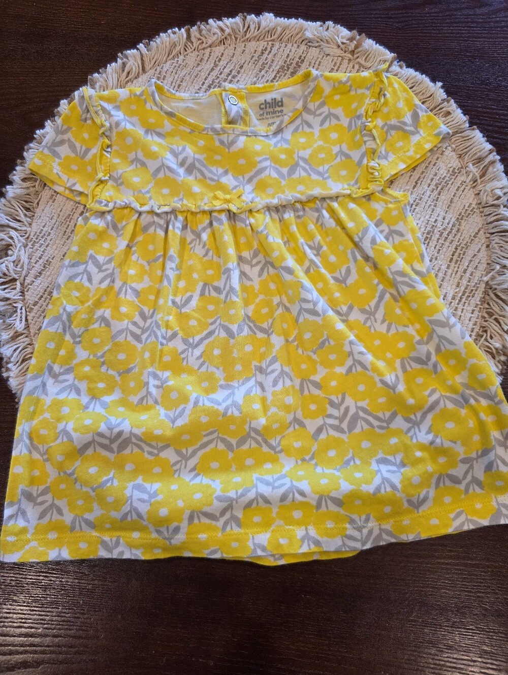 Carters Child Of Mine 5t Tunic Dress Yellow Floral